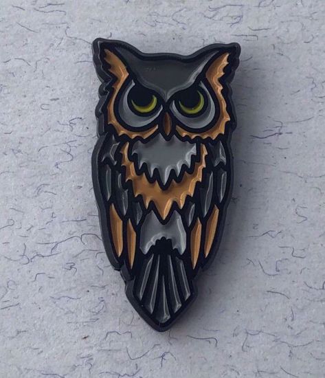 Picture of Enamel Great Horned Owl Pin